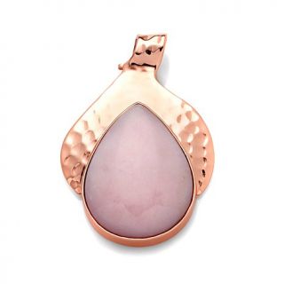 Jay King Pear Shaped Pink Opal Copper Pendant