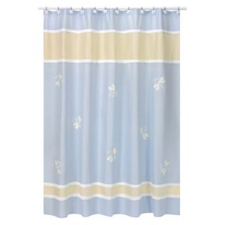 Sweet Jojo Designs Dragonfly Shower Curtain   Blue