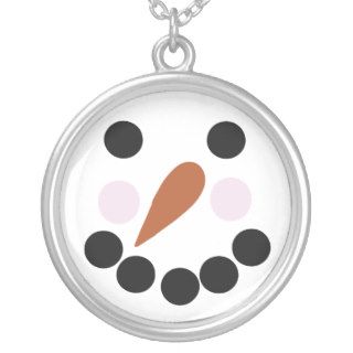 Snowman With Carrot Nose Novelty Personalized Necklace
