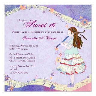 Muse Sweet 16 Birthday Party Invitation