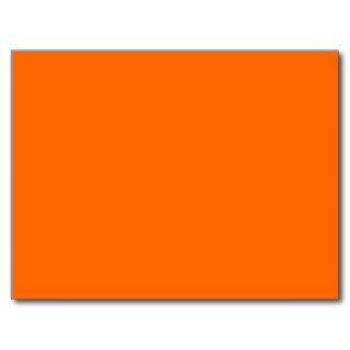neon  orange solid color postcard