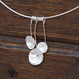 handmade silver wild roses necklace by jemima lumley jewellery