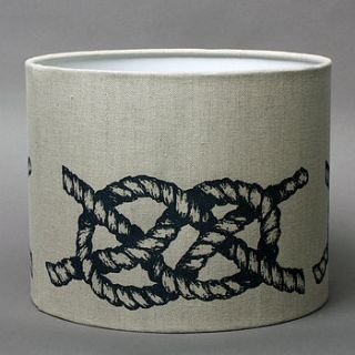 linen knot lampshade by cream cornwall