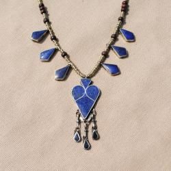 Hand made Blue Lapis Lazuli Pendant Necklace (Afghanistan) Necklaces