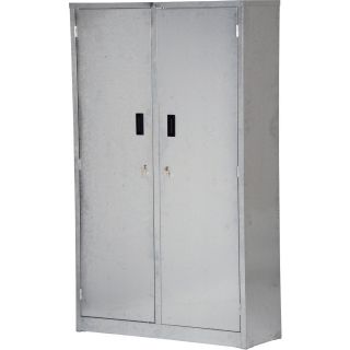 Vestil Galvanized Storage Cabinet — 44in.W x 15in.D x 72in.H, 5 Shelves, Model# GCAB-4415-72W  Storage Cabinets