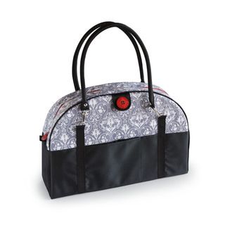 2 Red Hens Coop Carry all Diaper Bag in Grey Damask 2 Red Hens Tote Diaper Bags
