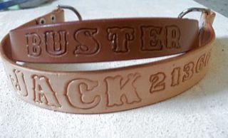 half check leather collar   personalised by woofles