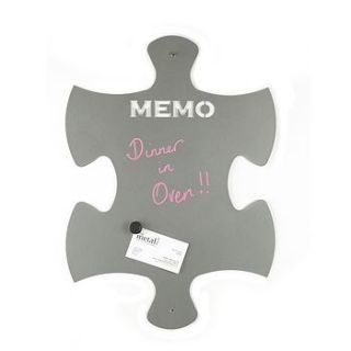 magnetic jigsaw piece memo board by the metal house