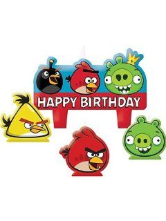 Angry Birds 4 teiliges Geburtstagskerzen Set Happy Birthday Spielzeug