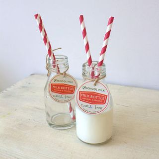 mini school milk bottle by ella james