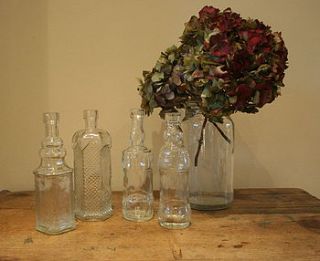 vintage bottles set two by homestead store