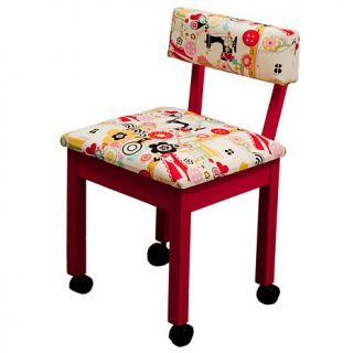 Arrow Sewing Chair with Seat Storage   Red
