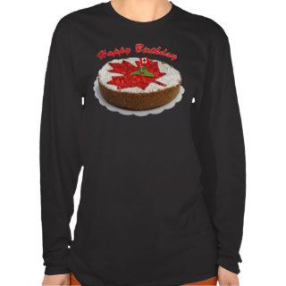 Canadian Cherry Maple Leaf Cake T shirts