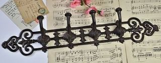 wrought iron hook rack by country touches