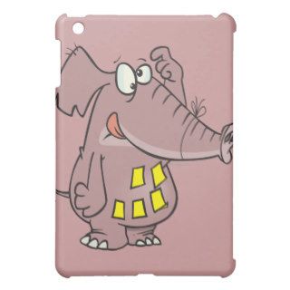 funny forgetful elephant with sticky notes iPad mini case