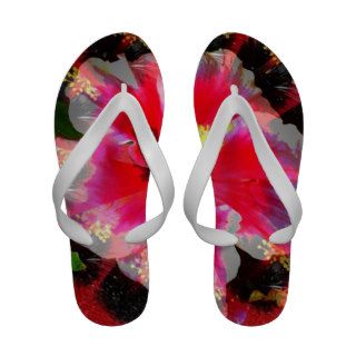 Hawaiian Hibiscus flower design slippers Flip Flops