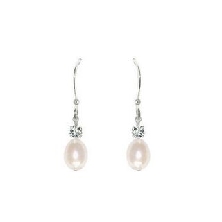 anna pearl drop earrings by chez bec