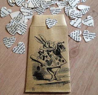 alice in wonderland book confetti by literary emporium