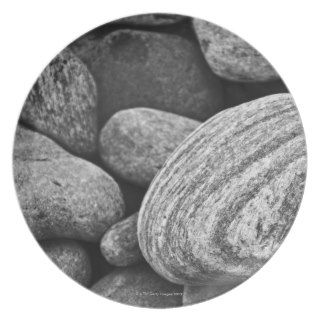 Pebbles on beach, Portland Head, Portland, Maine Plate