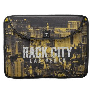 Black Yellow Cool Rack City Las Vegas Photography Sleeves For MacBooks