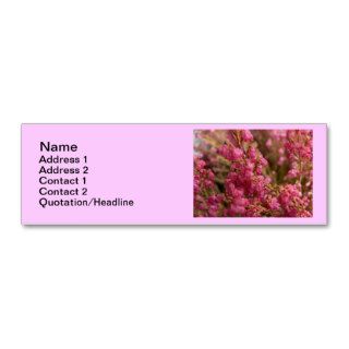 Red Heather flowers Business Card Templates