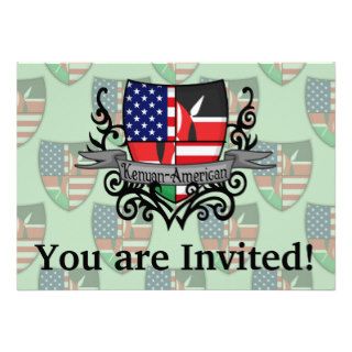 Kenyan American Shield Flag Invites