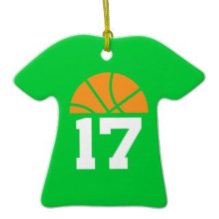 Basketball Player Number 17 Sports Ornament