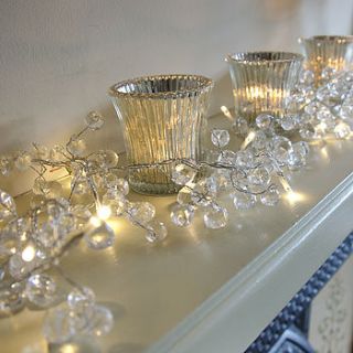 clear crystal led light garland by red lilly