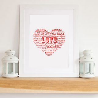 'love is…' print by bird&bloom