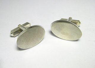 oval cufflinks by daniel darby jewellery