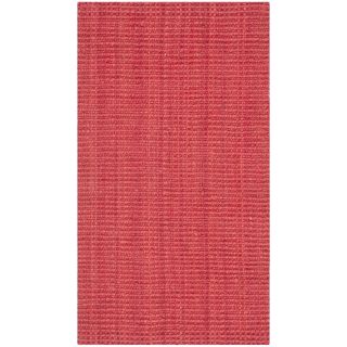 Safavieh Hand loomed Sisal Style Red Jute Rug (23 X 4)
