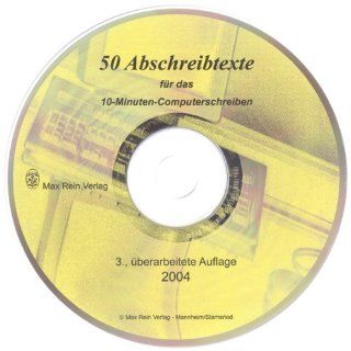 50 Abschreibtexte fr das 10 Minuten Computerschreiben CD ROM Manfred Sahlender Bücher