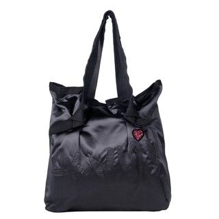 Lanvin 'Heart' Black Satin Tote Bag Lanvin Designer Handbags