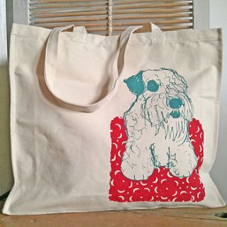 sealyham terrier screen printed bag by quietly eccentric