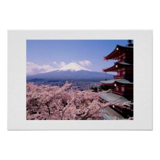 Mt Fuki with Sakura Print