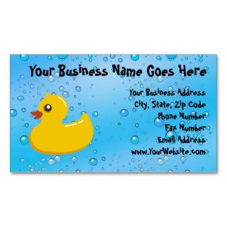 Cute Rubber Ducky/Blue Bubbles Business Card