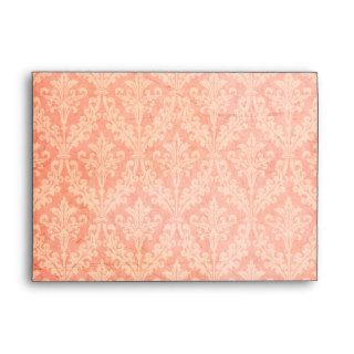Luxurious Pale Pink Damask Linen A 7 Envelopes