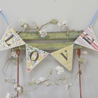 personalised alphabet 'letter' bunting by lilac coast