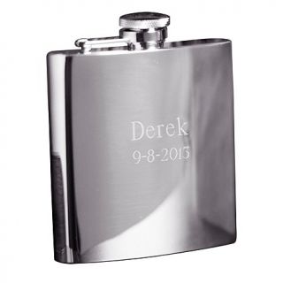 Personalized Stainless Steel High Polished 7 oz. Flask