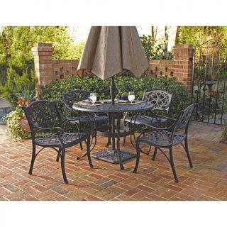 Home Styles Outdoor Dining Set, 5 Piece   Black