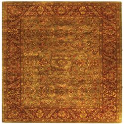 Safavieh Handmade Golden Jaipur Green/ Rust Wool Rug (8 Square)