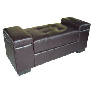 Dark Brown Storage Bench