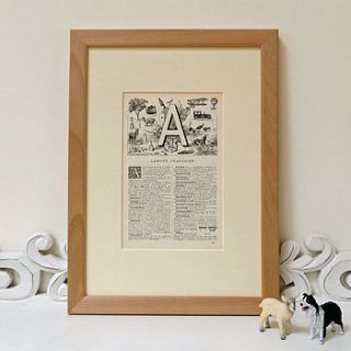 vintage french letter a print by tailor and make