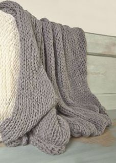 hand knitted alpaca throw by cocoonu