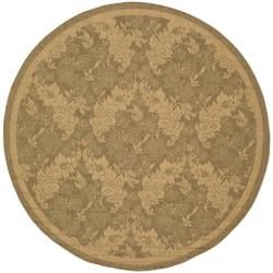 Gold/natural Indoor/outdoor Antimicrobial Rug (67 Round)