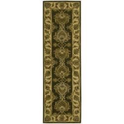 Nourison Hand tufted Caspian Green Wool Rug (23 X 76)