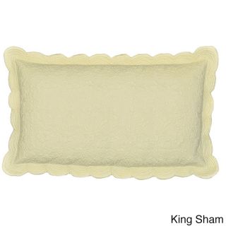 Cottage Home Cottage Home Matelasse Cotton 100 Thread Count Cream Sham Off White Size King
