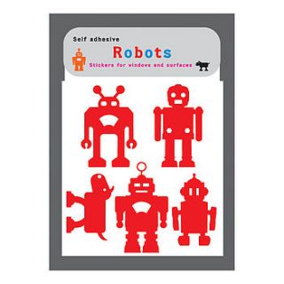 pack of robot wall stickers by lauren moriarty & co