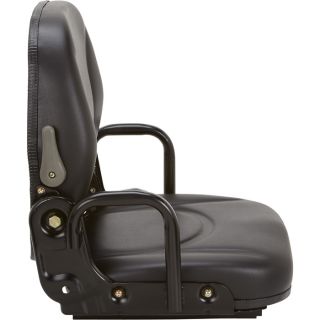 K & M Daewoo Forklift Seat — Black, Model# 8054  Forklift   Material Handling Seats