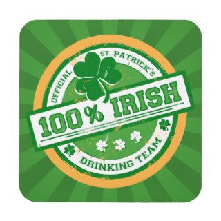 St. Patrick's Irish Drinking Team Funny coasters